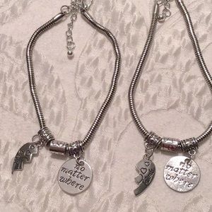 Charm bracelets best friends set of 2